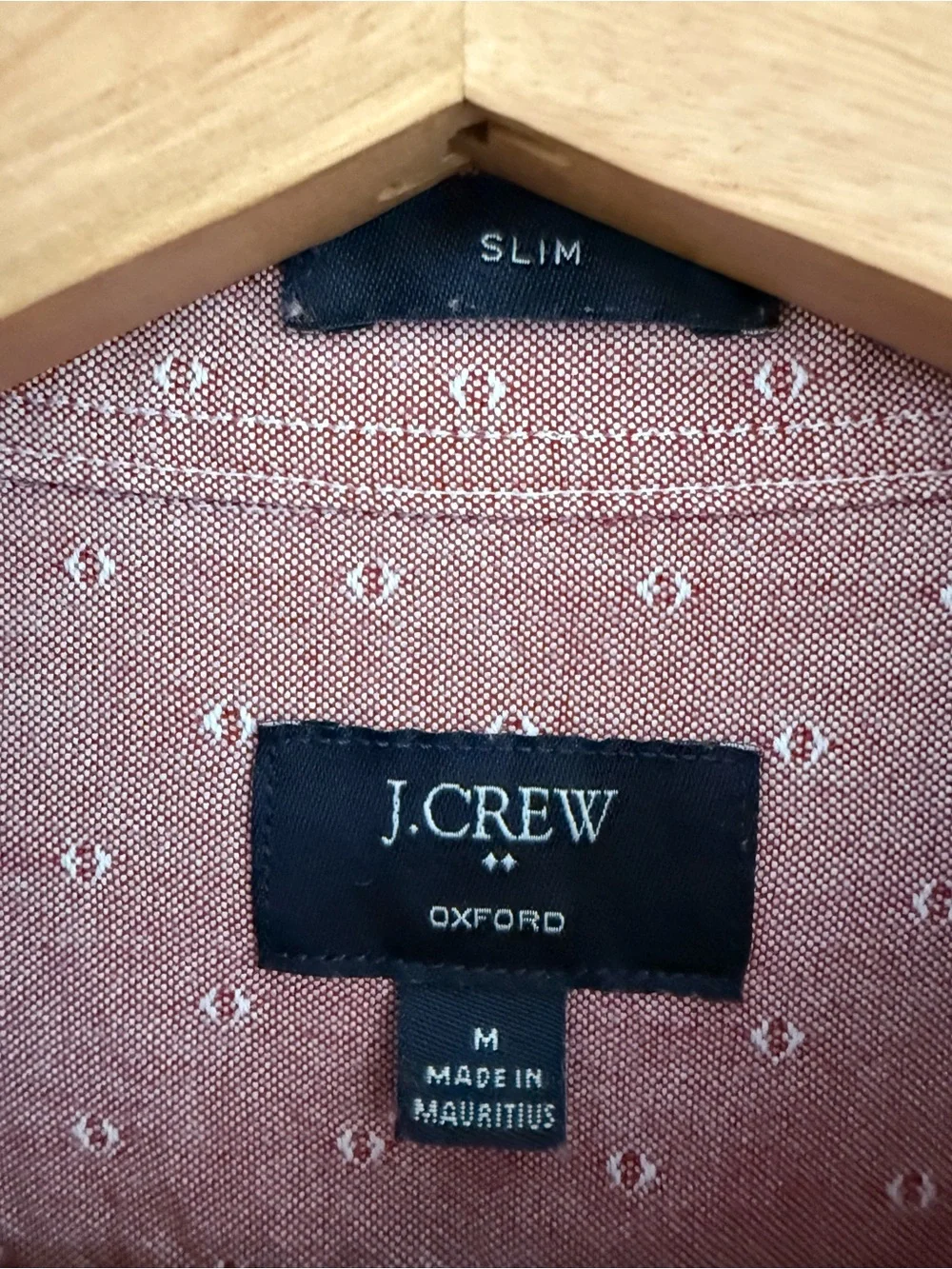 J. Crew Oxford Slim Red Stitched Long Sleeve Button Down Medium